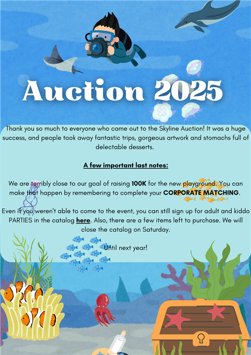 2025 auction update. Dont forget company matching, items still for sale. Click image